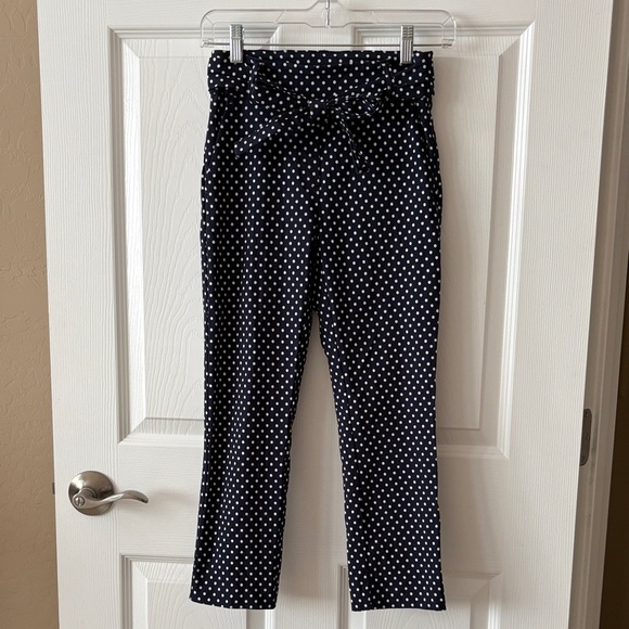 Jules & Leopold Pants - JULES & LEOPOLD Navy Polka Dot Pants